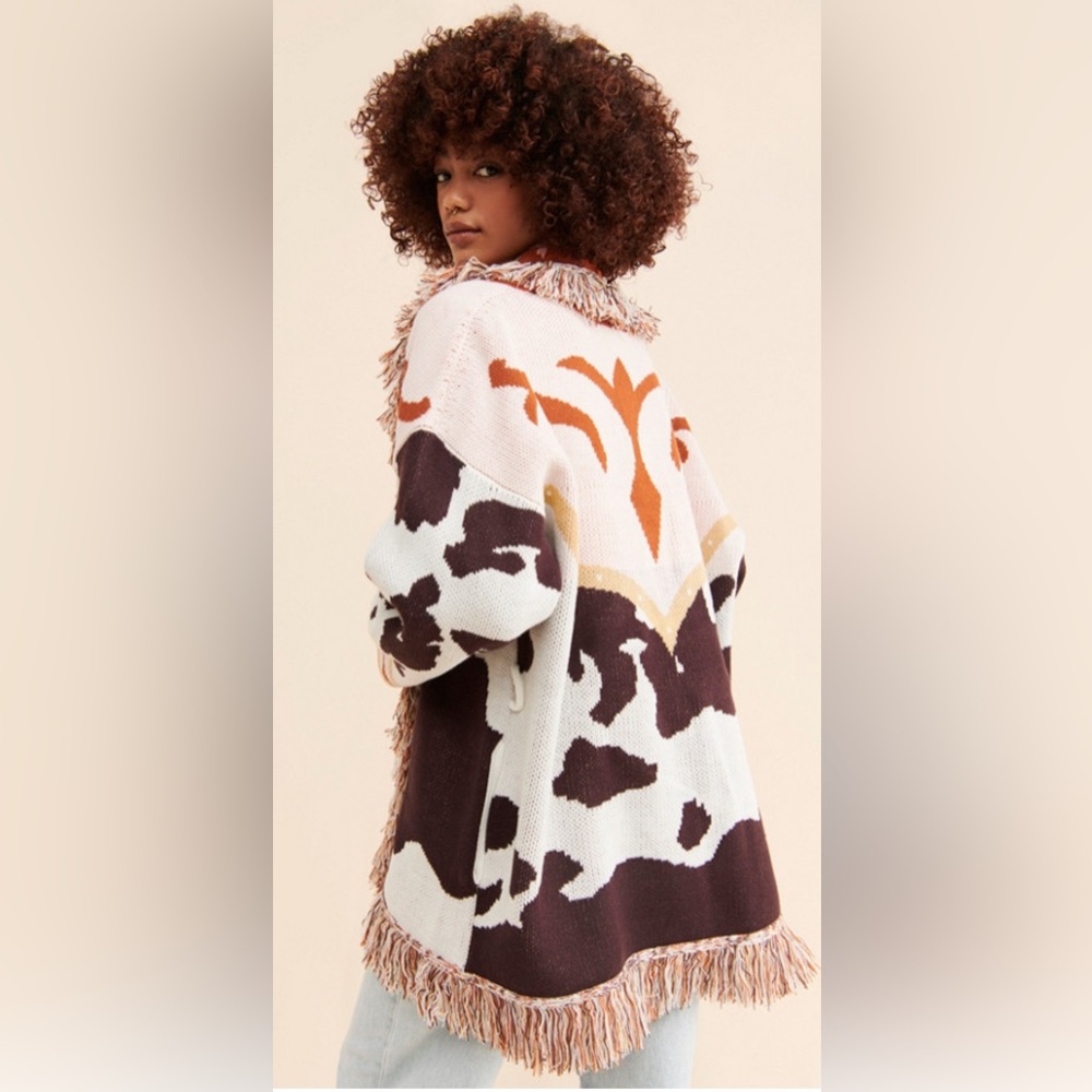 Anthropologie Elliot Fringe Cardigan, MED - Picture 3 of 11